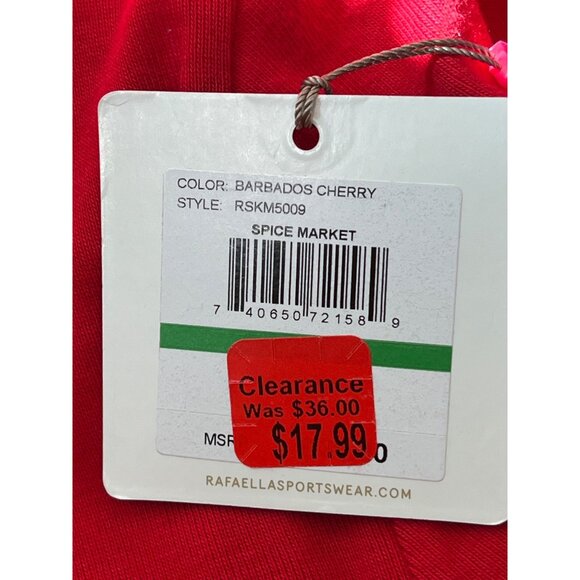 Rafaella Womens Red Zipper V-Neck Long Sleeve Top Size L‎ - Picture 7 of 10